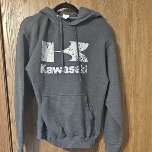 Kawasaki Men's Gray Pullover Hoodie